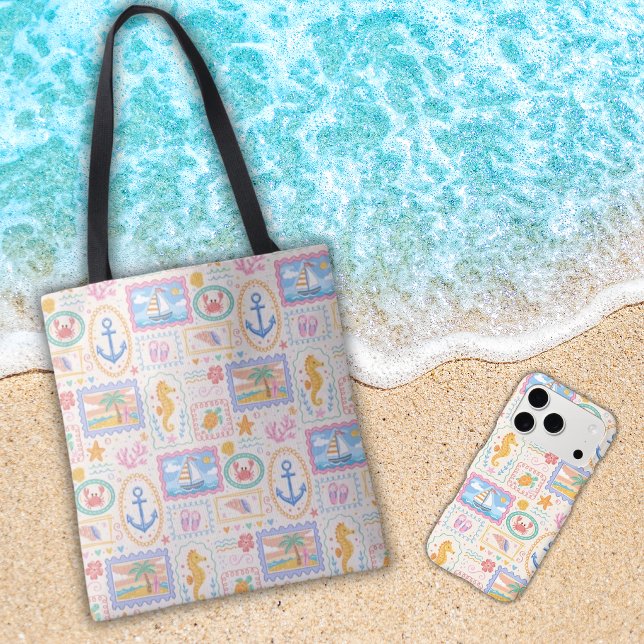 Summer Beach Pattern Cute Beach  Tote Bag (Creator Uploaded)