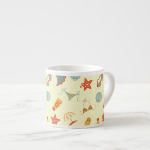 Summer Beach Pattern Espresso Cup