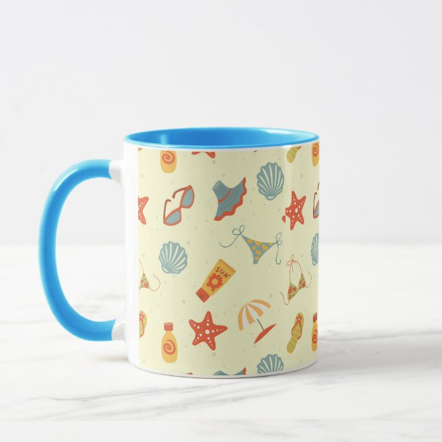 Summer Beach Pattern Mug (Left)