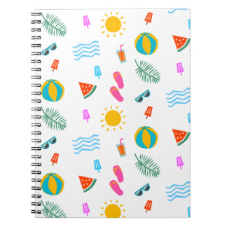 Summer Beach Pattern Notebook