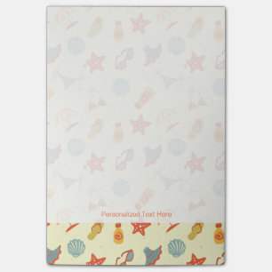 Summer Beach Pattern Post-it Notes