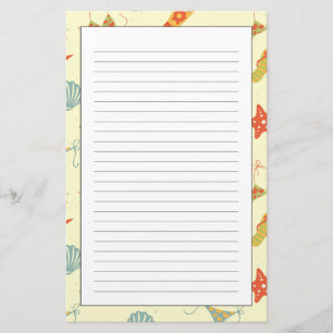 Summer Beach Pattern Stationery