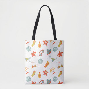Summer Beach Pattern Tote Bag