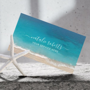 Summer Beach Photography Event Planning Business Card