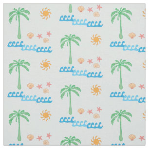 Summer Beach Print Fabric