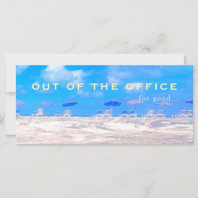 Summer Beach Retirement Congratulations Card (Front)