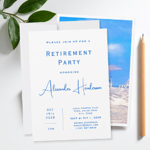 Summer Beach Retirement Party Invitation