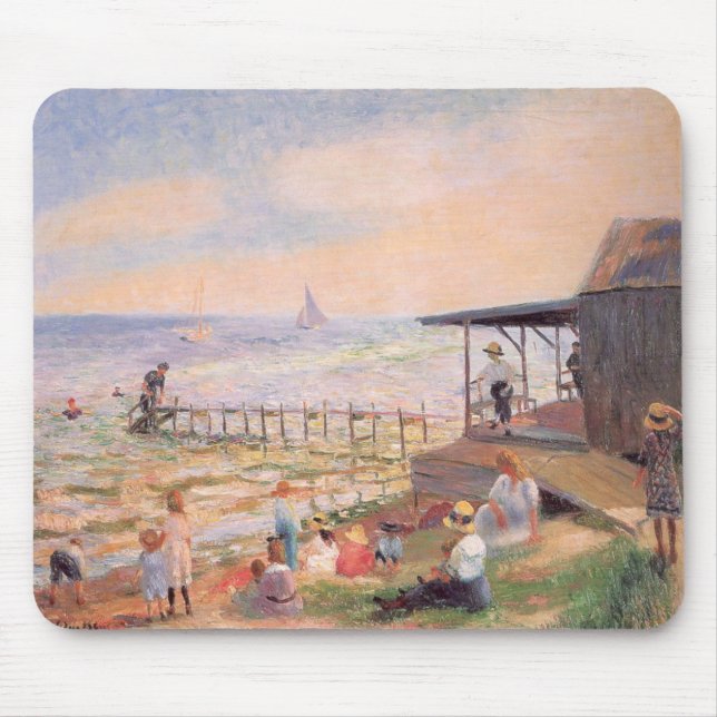 Summer Beach Scene Mouse Pad (Front)