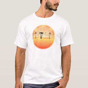 Summer Beach Scene: Vector Drawing T-Shirt