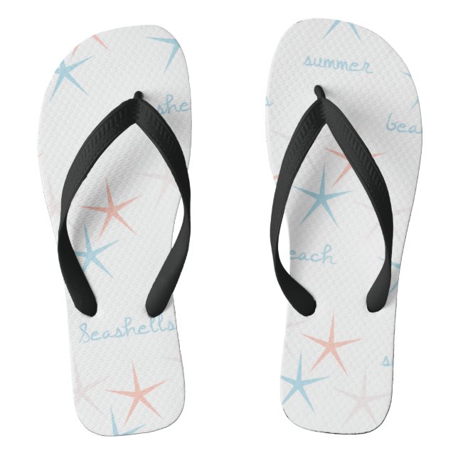 Summer Beach Seashells Starfish Jandals (Footbed)
