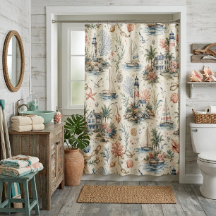 Summer Beach Shower Curtain