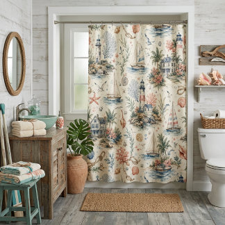 Summer Beach  Shower Curtain