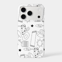 Summer Beach Theme Outlines Pattern