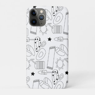 Summer Beach Theme Outlines Pattern  Case-Mate iPhone Case
