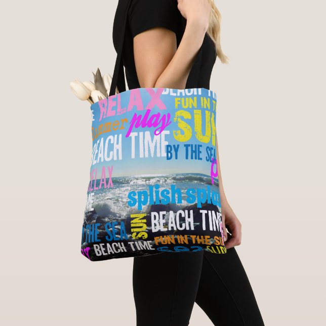 Summer Beach Time Fun Tote Bag (Close Up)