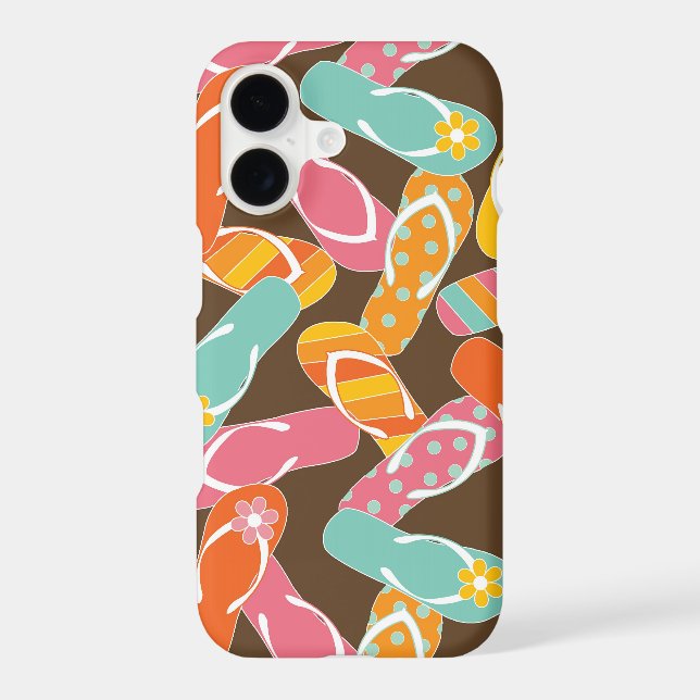 Summer Beach Tropical Colourful Flip Flops Sandals (Back)