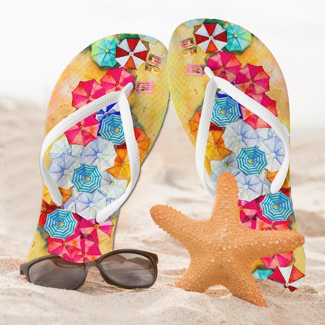 Summer Beach Umbrellas Jandals (Creator Uploaded)