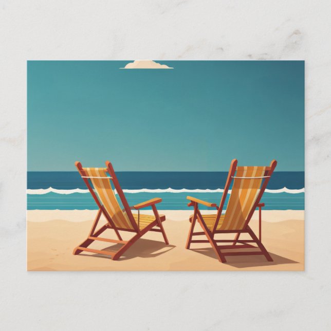 Summer beach vacation postcard (Front)