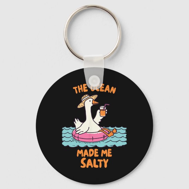 Summer Beach Vacay Summertime The Ocean Made Me A  Key Ring (Front)