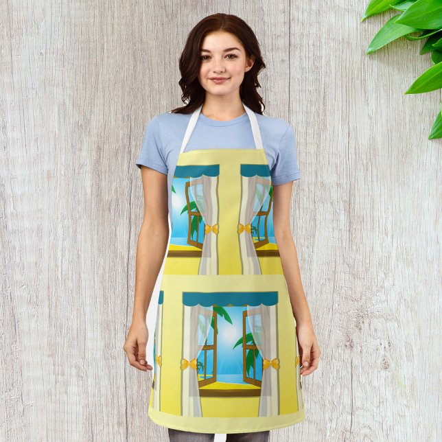 Summer Beach View Apron (Creator Uploaded)