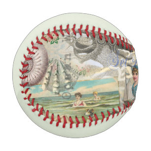 summer beach vintage octopus antique sailing baseball