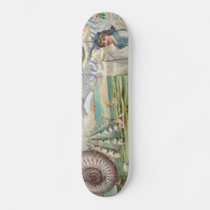 Summer beach vintage retro victorian skateboard