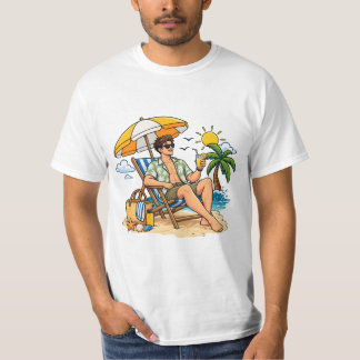 Summer beach vive chill graphic tee. T-Shirt