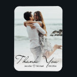 summer beach wedding photo thank you magnet<br><div class="desc">summer beach wedding photo thank you Magnet</div>