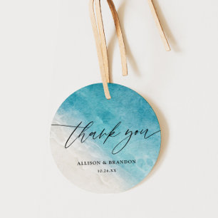 Summer Beach Wedding Thank You Favour Tags