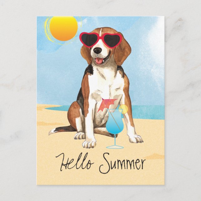 Summer Beagle Postcard (Front)