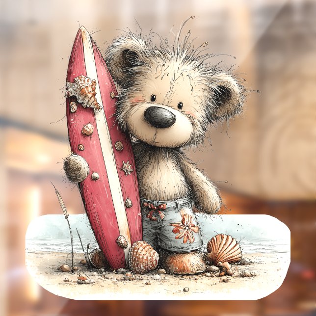 Summer Bear Window Cling (Sheet 2)