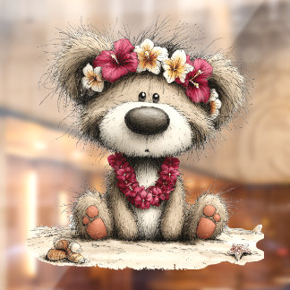 Summer Bear Window Cling