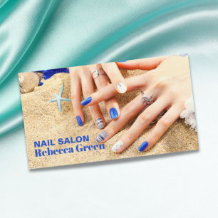 Summer beauty manicurist nail artist nail salon business card