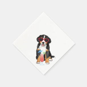 Summer Bernese Mountain Dog Napkin