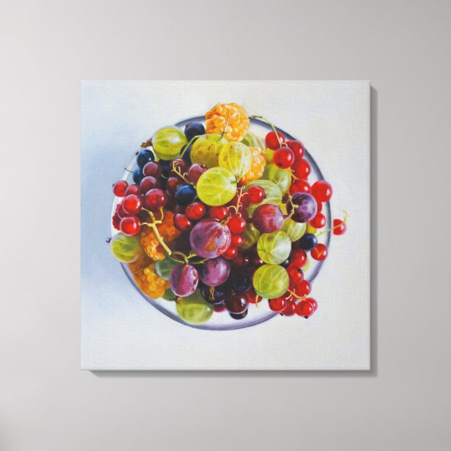 Summer Berries Stretched Canvas Print (Front)