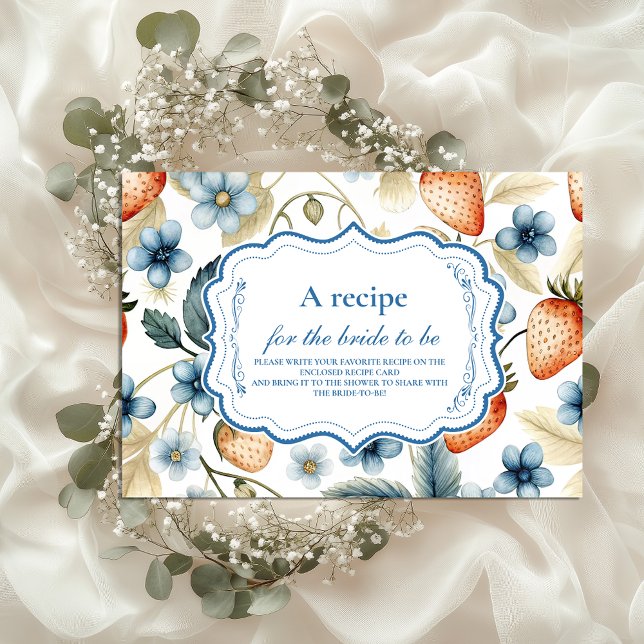 Summer Berry Love Bridal Shower Enclosure Card (Creator Uploaded)