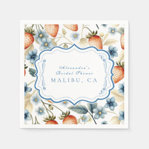 Summer Berry Love Bridal Shower Napkin