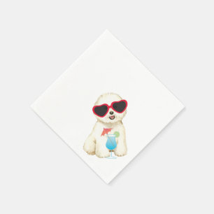 Summer Bichon Frise Napkin