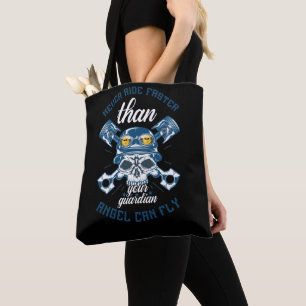 Summer Biker Shopping Tote Bag