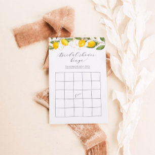 Summer Bingo Lemon Citrus Bridal Shower Game