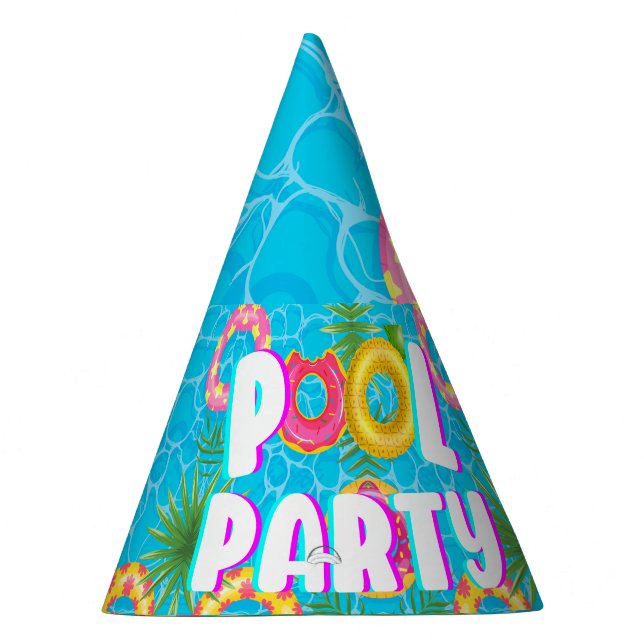 Summer Birthday Favour Tropical Pool Party Hat (Right)