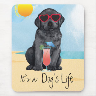 Summer Black Lab Mouse Pad
