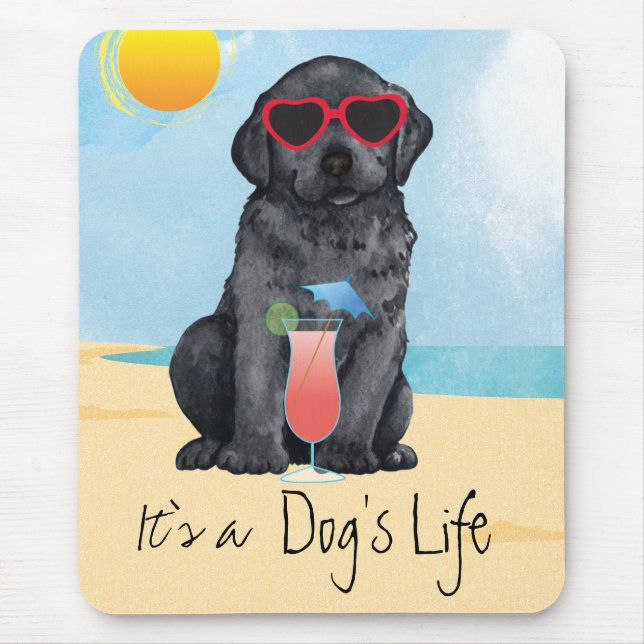 Summer Black Lab Mouse Pad (Front)