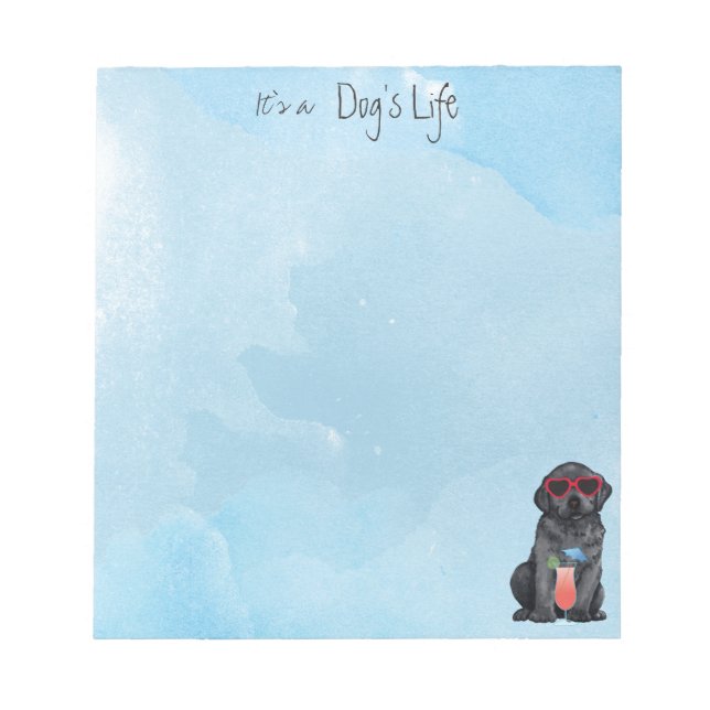 Summer Black Lab Notepad (Front)