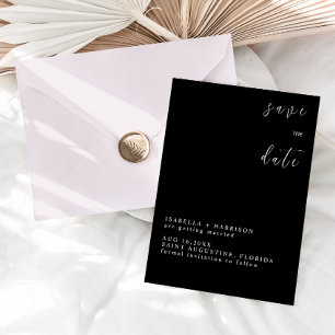 SUMMER BLACK&WHITE SAVE THE DATE INVITATION