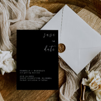 SUMMER BLACK&WHITE SAVE THE DATE INVITATION