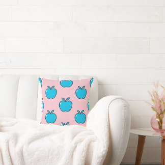 Summer Bliss Throw Pillow of Blue Apples