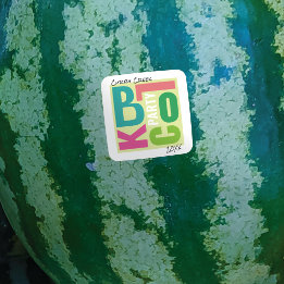 Summer Block Party Retro Type Neighbourhood Event Square Sticker