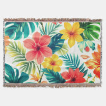 Summer Bloom Throw Blanket