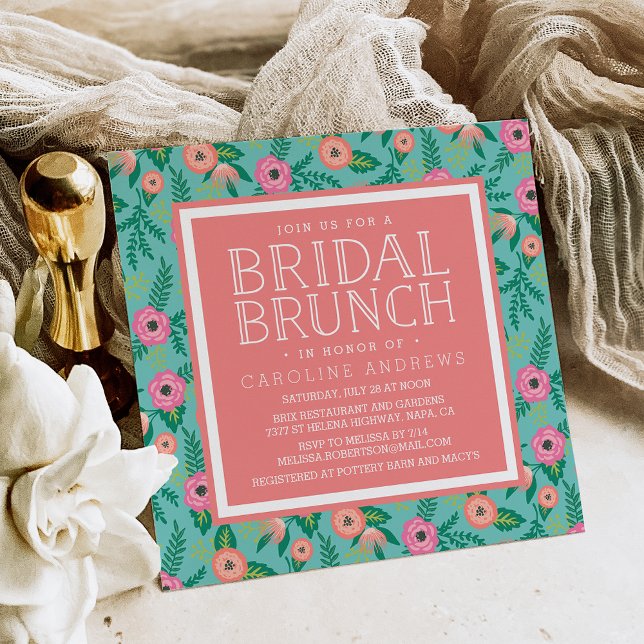 Summer Blooms Bridal Brunch Invitation (Creator Uploaded)